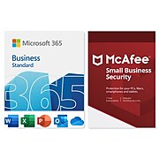 Microsoft 365 Business Standard - McAfee Small Business Security for Windows/Mac, 1 Person/5 Devices, Download