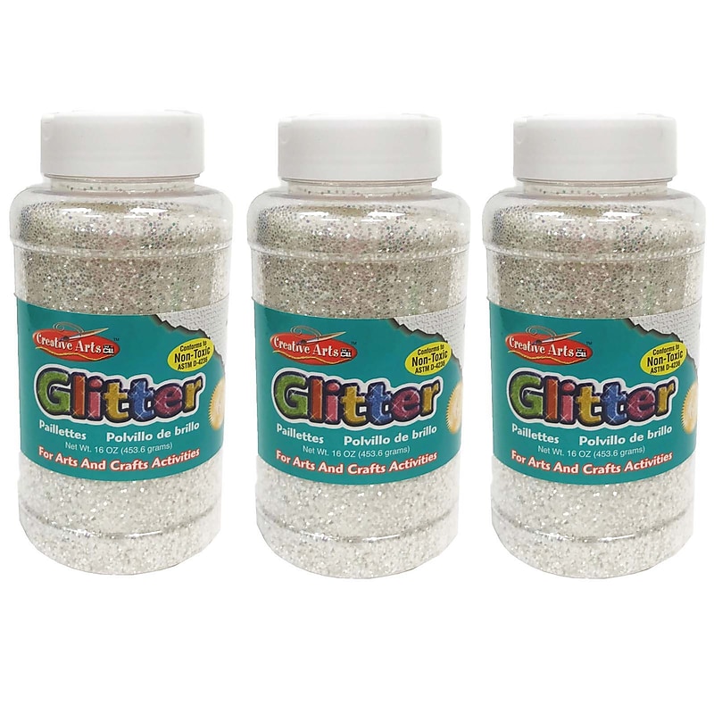 CLI Creative Arts Glitter, 1 lb. Bottle, Iridescent, Pack of 3 (CHL41175-3) image 1