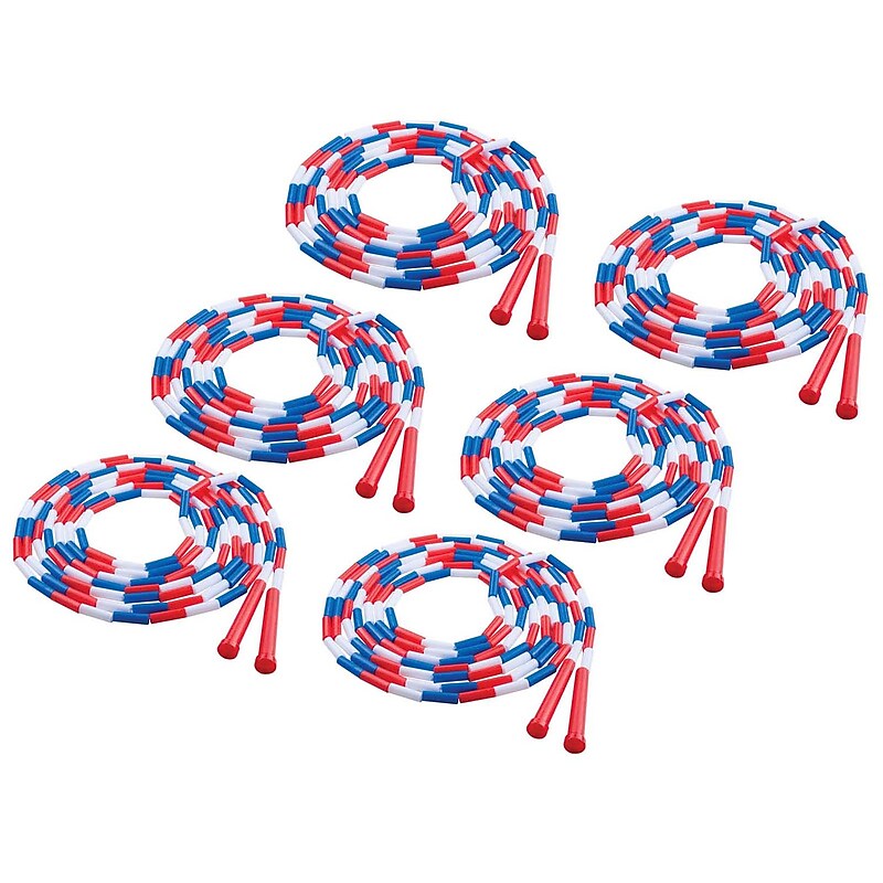 Champion Sports Plastic Segmented Jump Rope 16', Pack of 6 (CHSPR16-6) image 1
