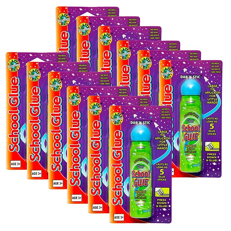 Crafty Dab Washable School Glue, 1.7 oz., 12/Pack (CV-50799-12) image 1