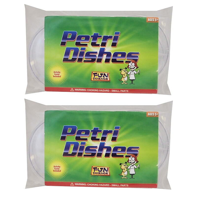Fun Science Petri Dishes, Extra Deep, 4 Per Pack, 2 Packs (FI-PLG2-2) image 1