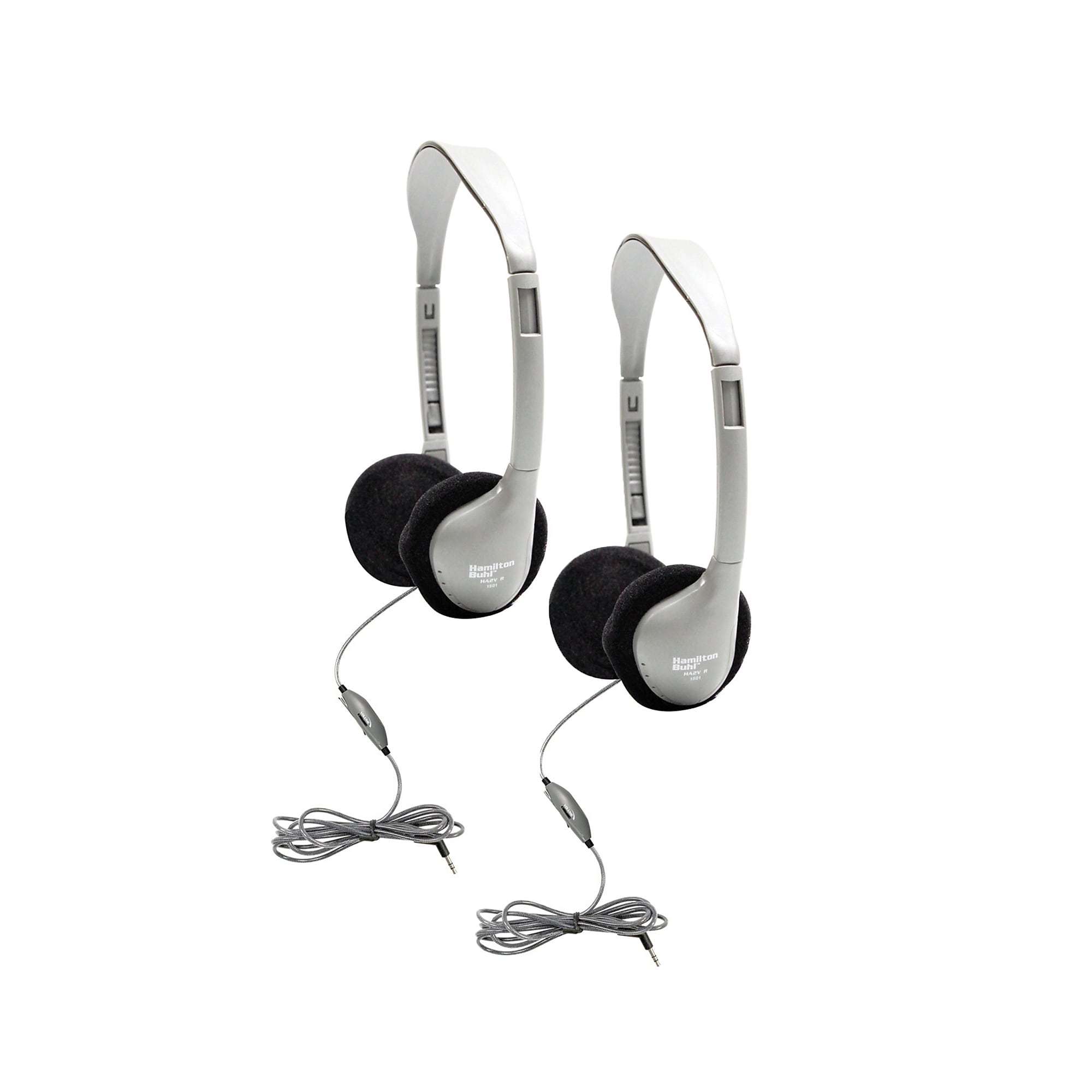 HamiltonBuhl SchoolMate On-Ear Stereo Headphone with In-Line Volume Control, Pack of 2 (HECHA2V-2) Sansujyuku sansujyuku.com