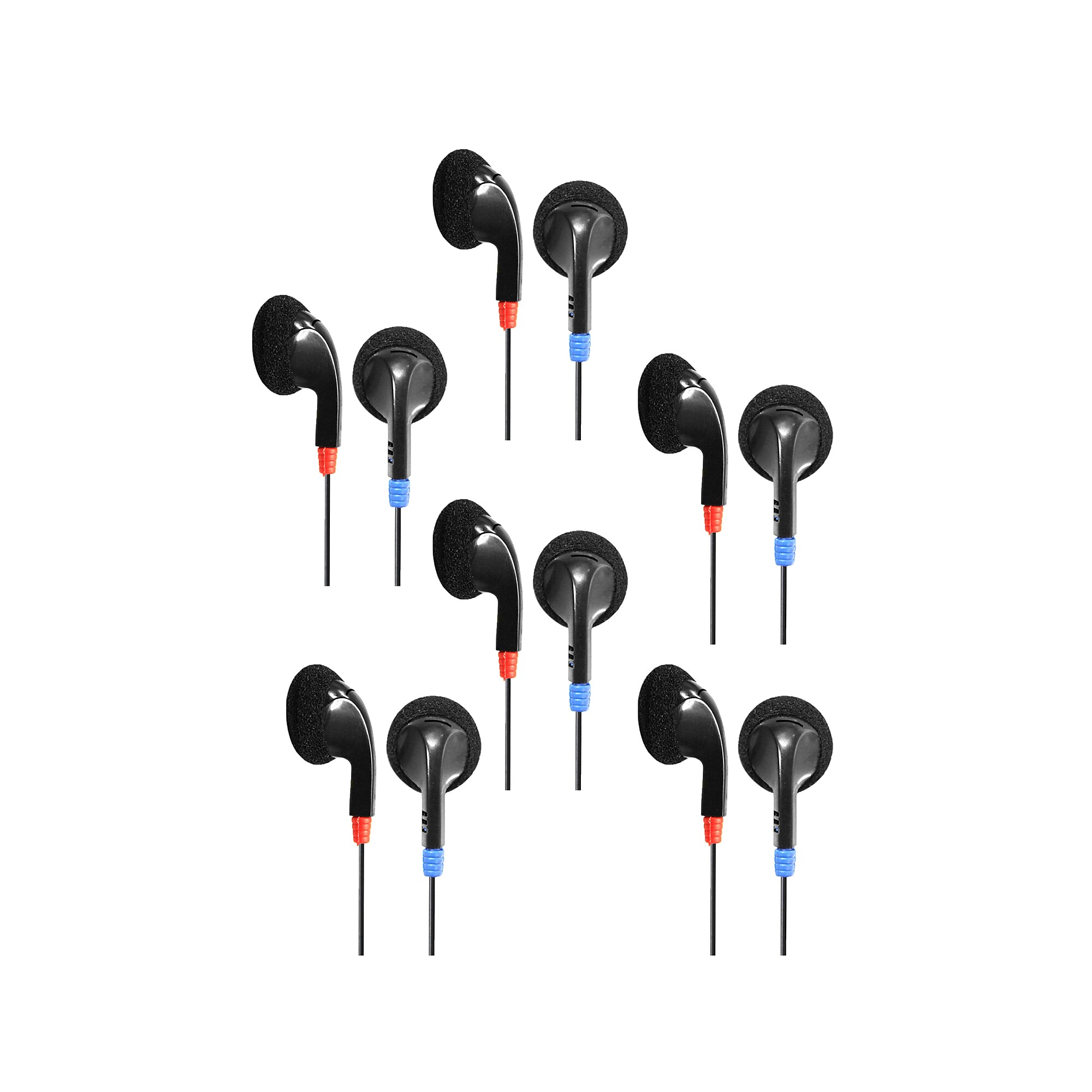 HamiltonBuhl Ear Buds, Black, 6/Pack (HECHABUD-6) Sansujyuku sansujyuku.com