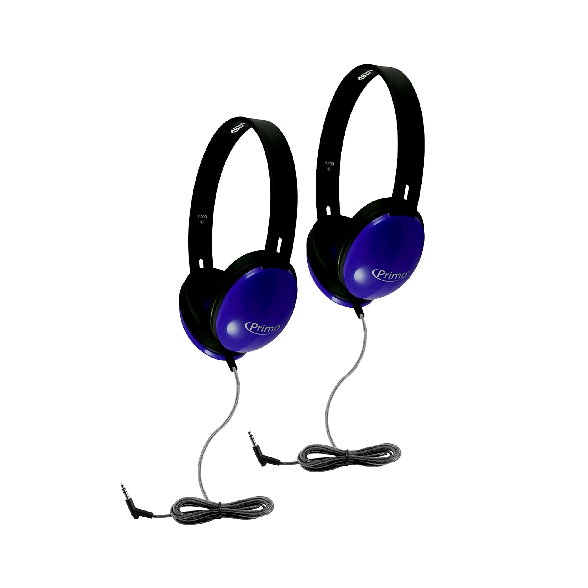 HamiltonBuhl Primo Stereo Headphones, Blue, 2/Pack (HECPRM100-2) Sansujyuku sansujyuku.com