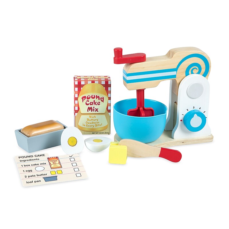 Melissa & Doug Wooden Make-a-Cake Mixer Set (LCI9840) image 1