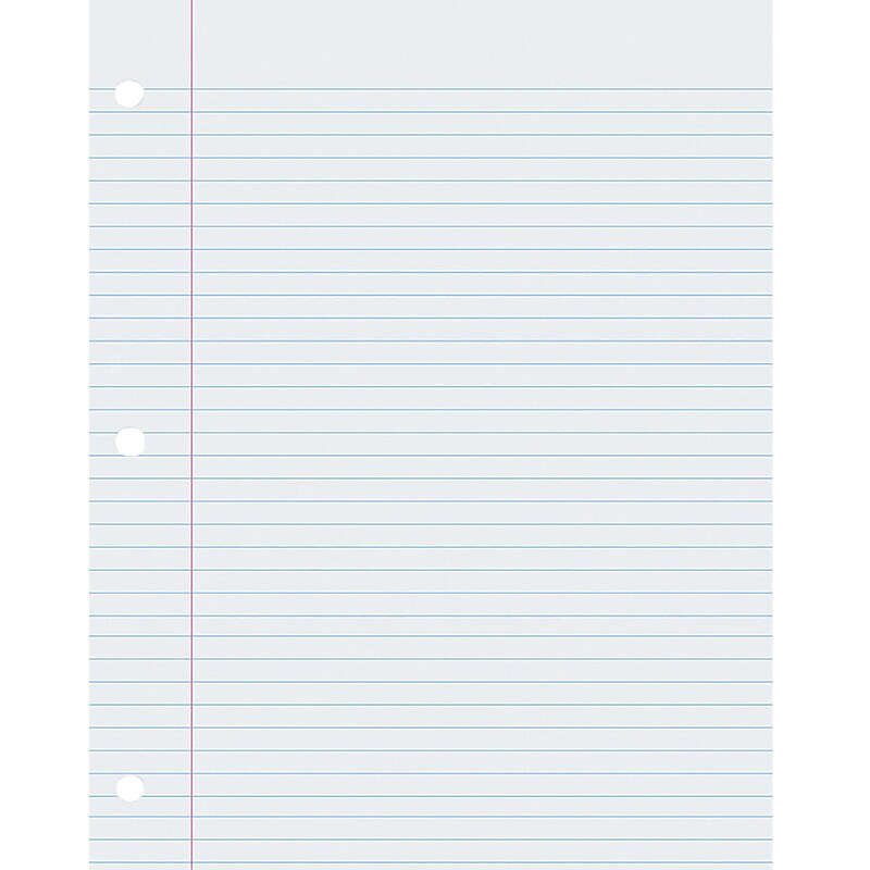 Pacon Composition Writing Paper, 8.5" x 11", 3-Hole Punched, 500 Sheets/Pack, 2/Bundle (PAC2405-2) image 1