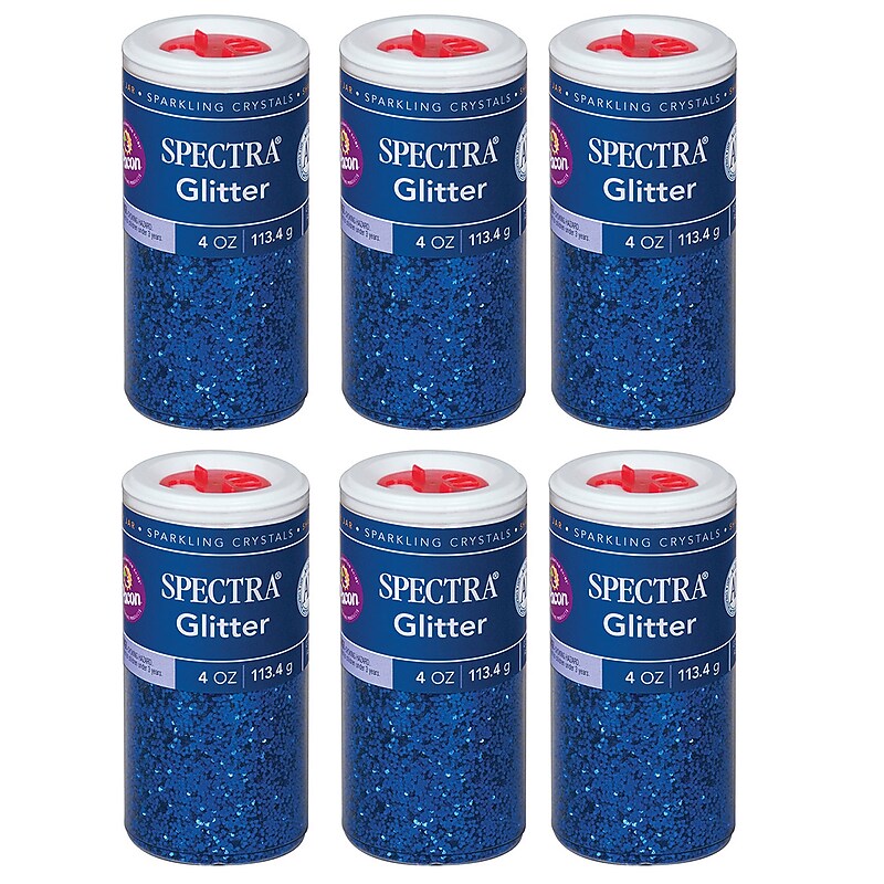 Spectra Glitter, Blue, 4 oz./Jar, 6 Jars (PAC91650-6) image 1