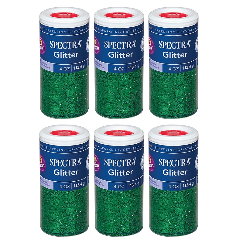 Spectra Glitter, Green, 4 oz./Jar, 6 Jars (PAC91660-6) image 1