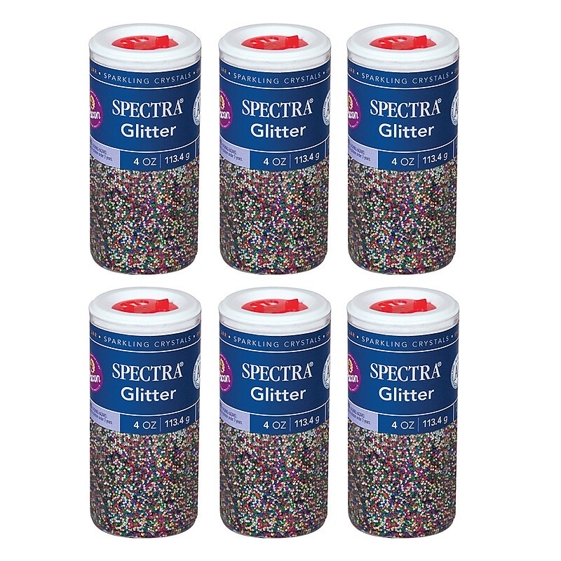 Spectra Glitter, Multi-Color, 4 oz./Jar, 6 Jars (PAC91690-6) image 1