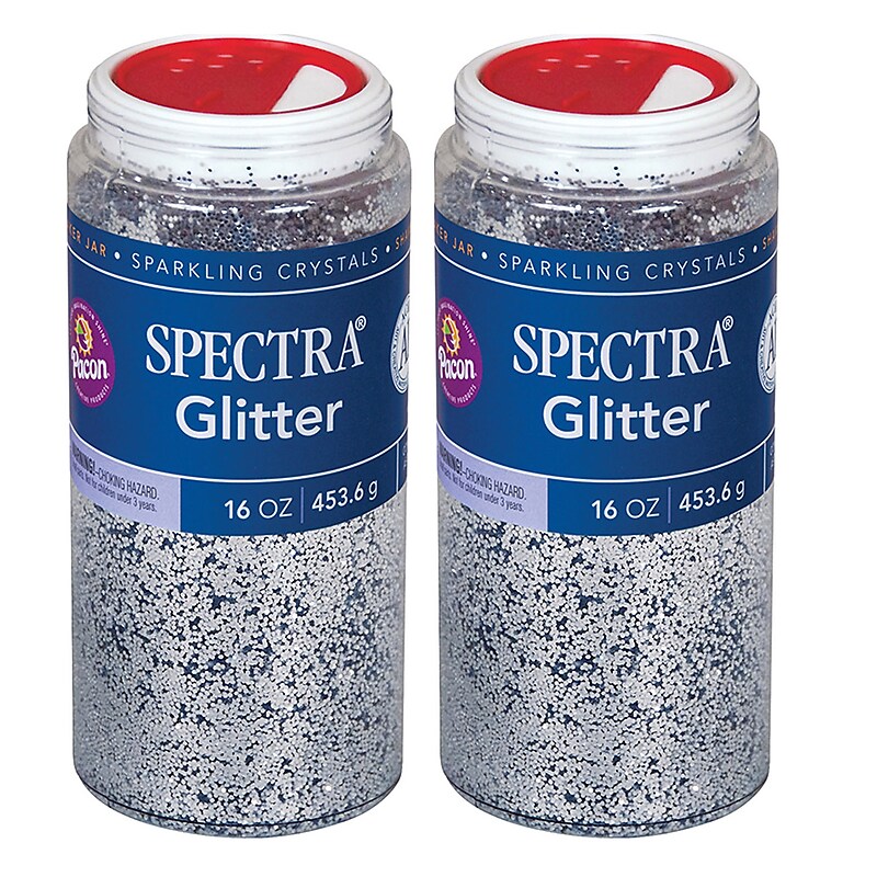Spectra Glitter, Silver, 1 lb./Jar, 2 Jars (PAC91710-2) image 1