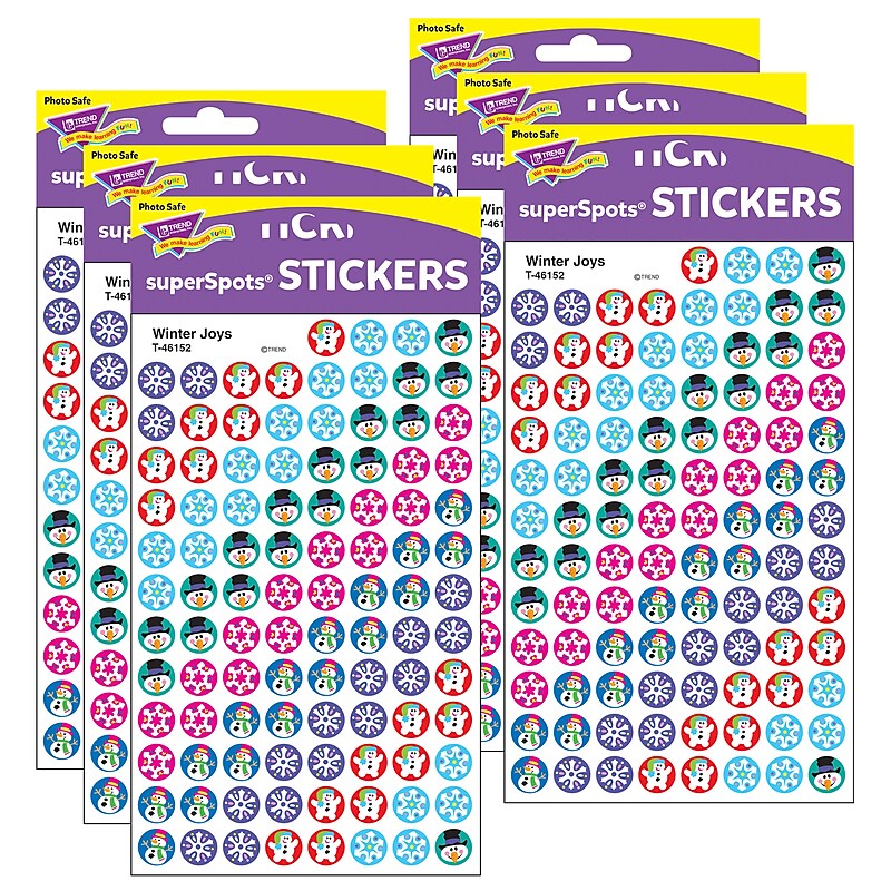 TREND Winter Joys superSpots Stickers, 800 Per Pack, 6 Packs (T-46152-6) image 1