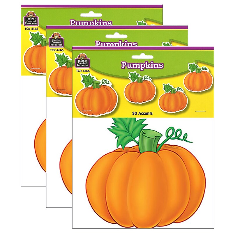 Teacher Created Resources Pumpkins Accents, 30/Pack, 3 Packs (TCR4146-3) image 1