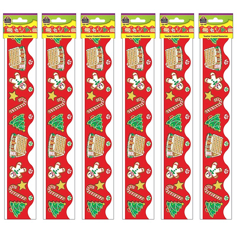 Teacher Created Resources Christmas Border Trim, 35 Feet Per Pack, 6 Packs (TCR4157-6) image 1