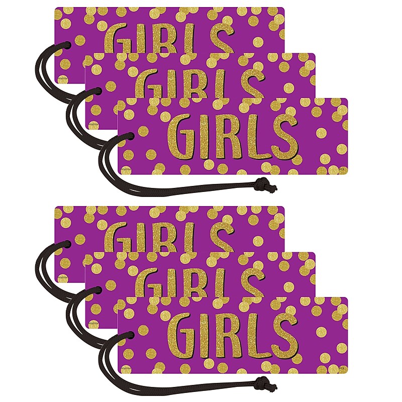 Teacher Created Resources Confetti Magnetic Girls Pass, Pack of 6 (TCR77396-6) image 1