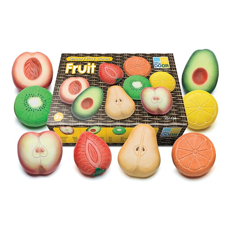Yellow Door Fruit Sensory Play Stones, Set of 8 (YUS1134) image 1