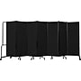 National Public Seating Robo Freestanding 7-Panel Room Divider, 72"H x 164"W, Black PET (RDB6-7PT10)~#|#~sp150778046_sc7