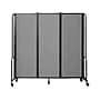National Public Seating Robo Freestanding 3-Panel Room Divider, 72"H x 72"W, Gray PET (RDB6-3PT02)~#|#~sp150778050_sc7