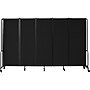 National Public Seating Robo Freestanding 5-Panel Room Divider, 72"H x 118"W, Black PET (RDB6-5PT10)~#|#~sp150778058_sc7
