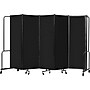 National Public Seating Robo Freestanding 5-Panel Room Divider, 72"H x 118"W, Black PET (RDB6-5PT10)~#|#~sp150778059_sc7