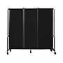 National Public Seating Robo Freestanding 3-Panel Room Divider, 72"H x 72"W, Black PET (RDB6-3PT10)~#|#~sp150778074_sc7