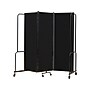 National Public Seating Robo Freestanding 3-Panel Room Divider, 72"H x 72"W, Black PET (RDB6-3PT10)~#|#~sp150778075_sc7