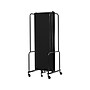 National Public Seating Robo Freestanding 3-Panel Room Divider, 72"H x 72"W, Black PET (RDB6-3PT10)~#|#~sp150778076_sc7