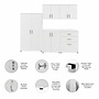 Bush Business Furniture Universal 62" 5-Piece Modular Storage Set with 11 Shelves, White (UNS003WH)~#|#~sp150858526_sc7