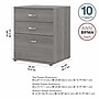 Bush Business Furniture Universal 34" Floor Storage Cabinet with Drawers, Platinum Gray (UNS328PG)~#|#~sp150858534_sc7