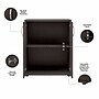 Bush Business Furniture Universal 34" Floor Storage Cabinet with 2 Shelves, Storm Gray (UNS128SG)~#|#~sp150858543_sc7