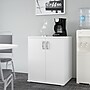 Bush Business Furniture Universal 34" Floor Storage Cabinet with 2 Shelves, White (UNS128WH)~#|#~sp150858557_sc7