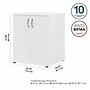 Bush Business Furniture Universal 34" Floor Storage Cabinet with 2 Shelves, White (UNS128WH)~#|#~sp150858559_sc7