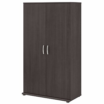 Bush Business Furniture Universal 62" Tall Storage Cabinet with Doors and 5 Shelves, Storm Gray (UNS136SGK)