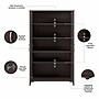 Bush Business Furniture Universal 62" Tall Storage Cabinet with Doors and 5 Shelves, Storm Gray (UNS136SGK)~#|#~sp150858586_sc7