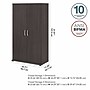 Bush Business Furniture Universal 62" Tall Storage Cabinet with Doors and 5 Shelves, Storm Gray (UNS136SGK)~#|#~sp150858587_sc7