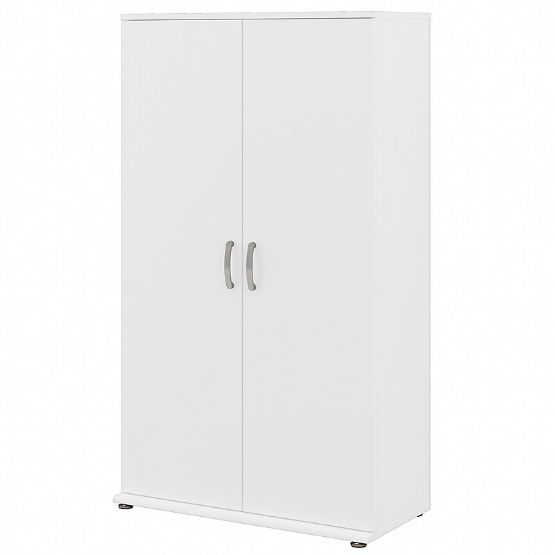 Bush Business Furniture Universal 62" Tall Storage Cabinet with Doors and 5 Shelves, White (UNS136WHK) image 1