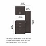 Bush Business Furniture Universal 62"W 3-Piece Modular Storage Set with 5 Shelves, Storm Gray (UNS005SG)~#|#~sp150858617_sc7