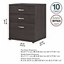 Bush Business Furniture Universal 34" Floor Storage Cabinet with 3 Drawers, Storm Gray (UNS328SG)~#|#~sp150858624_sc7