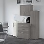 Bush Business Furniture Universal 62"W 3-Piece Modular Storage Set with 5 Shelves, Platinum Gray (UNS005PG)~#|#~sp150858638_sc7