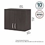 Bush Business Furniture Universal 24" Wall Cabinet with Doors and 2 Shelves, Storm Gray (UNS428SG)~#|#~sp150858649_sc7