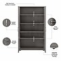 Bush Business Furniture Universal 62" Tall Storage Cabinet with Doors and 5 Shelves, Platinum Gray (UNS136PGK)~#|#~sp150858657_sc7