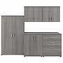 Bush Business Furniture Universal 62" 5-Piece Modular Storage Set with 11 Shelves, Platinum Gray (UNS003PG)~#|#~sp150858671_sc7