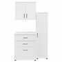Bush Business Furniture Universal 62"W 3-Piece Modular Storage Set with 5 Shelves, White (UNS005WH)~#|#~sp150858685_sc7