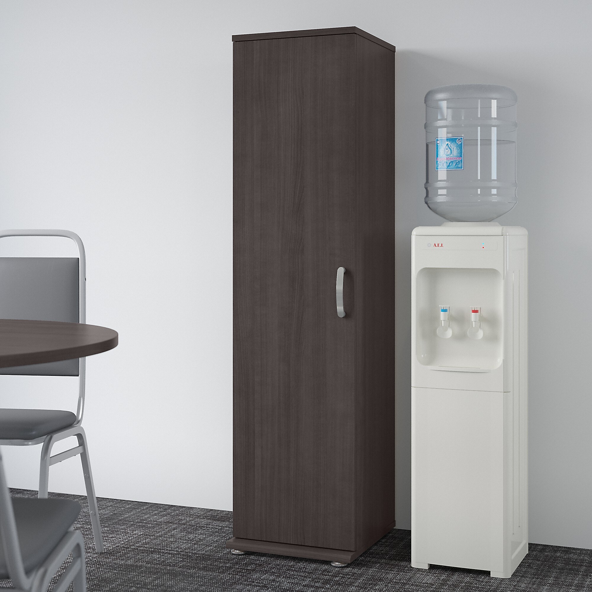 Bush Business Furniture Universal 62″ Tall Narrow Storage Cabinet with Door and 3 Shelves, Storm Gray (UNS116SG) Sansujyuku sansujyuku.com