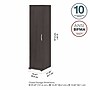 Bush Business Furniture Universal 62" Tall Narrow Storage Cabinet with Door and 3 Shelves, Storm Gray (UNS116SG)~#|#~sp150858695_sc7