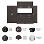 Bush Business Furniture Universal 62" 6-Piece Modular Storage Set with 14 Shelves, Storm Gray (UNS002SG)~#|#~sp150858702_sc7