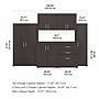 Bush Business Furniture Universal 62" 6-Piece Modular Storage Set with 14 Shelves, Storm Gray (UNS002SG)~#|#~sp150858703_sc7