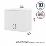 Bush Business Furniture Universal 24" Wall Cabinet with Doors and 2 Shelves, White (UNS428WH)~#|#~sp150858726_sc7