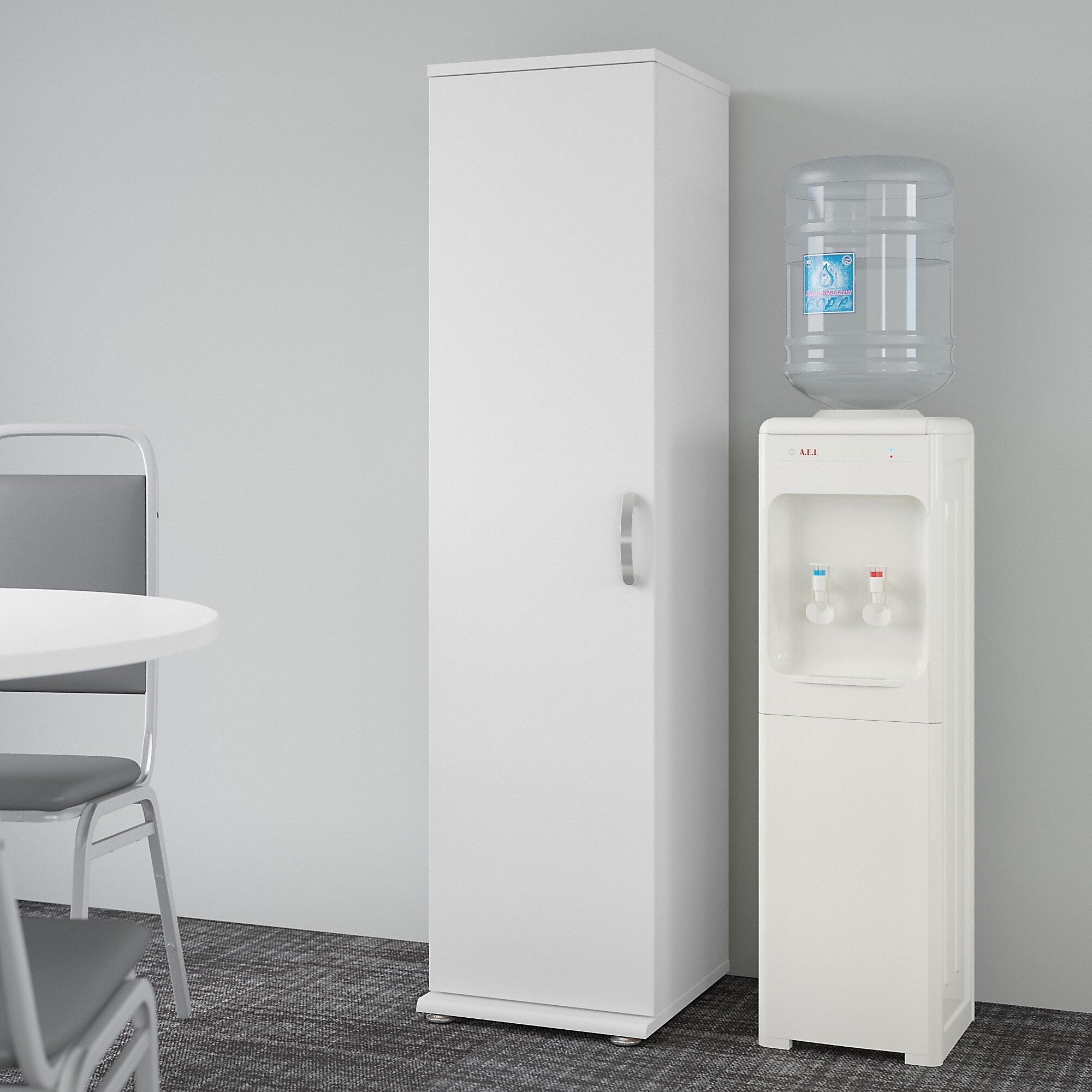 Bush Business Furniture Universal 62″ Tall Narrow Storage Cabinet with Door and 3 Shelves, White (UNS116WH) Sansujyuku sansujyuku.com