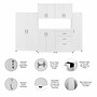 Bush Business Furniture Universal 62" 6-Piece Modular Storage Set with 14 Shelves, White (UNS002WH)~#|#~sp150858758_sc7