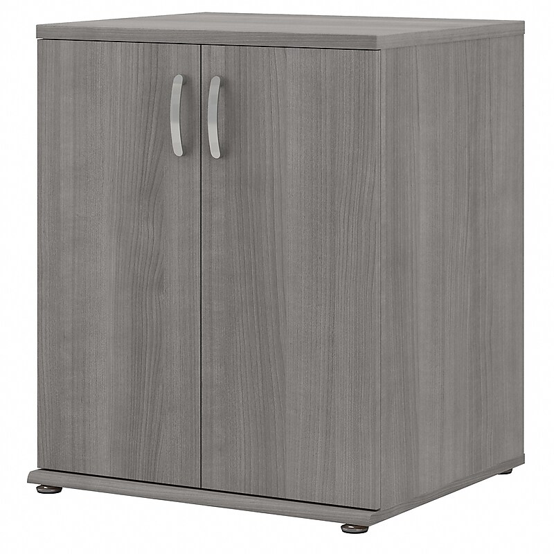 Bush Business Furniture 34" Floor Storage Cabinet with 2 Shelves, Platinum Gray (UNS128PG) image 1